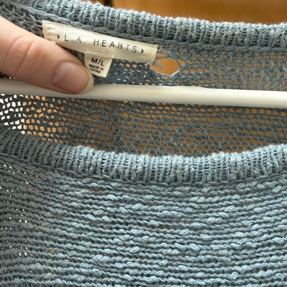 Light blue loose knit sweater - Picture 2 of 5